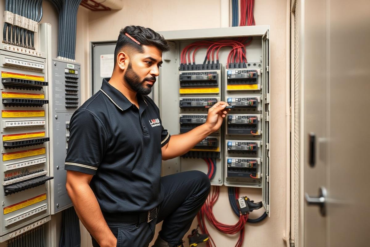 Commercial electrical maintenance work